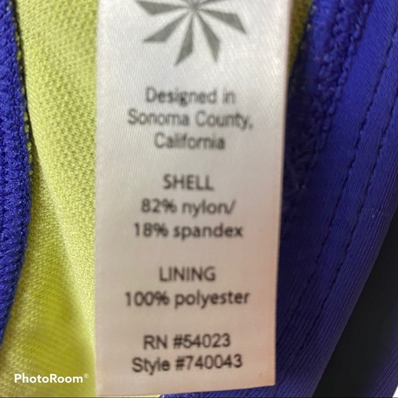 Athleta gathered waist band swim bottom blue Large - Picture 8 of 12